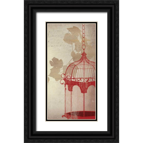 Twitter Panel II Black Ornate Wood Framed Art Print with Double Matting by PI Studio