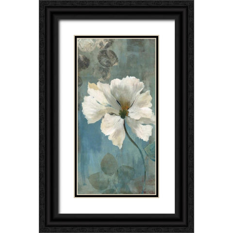 Ice Blue I Black Ornate Wood Framed Art Print with Double Matting by PI Studio