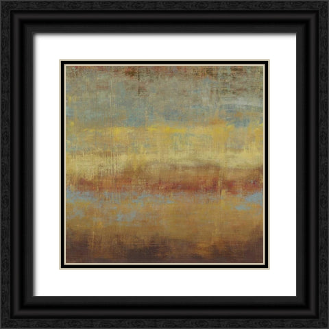 Subtle II Black Ornate Wood Framed Art Print with Double Matting by PI Studio