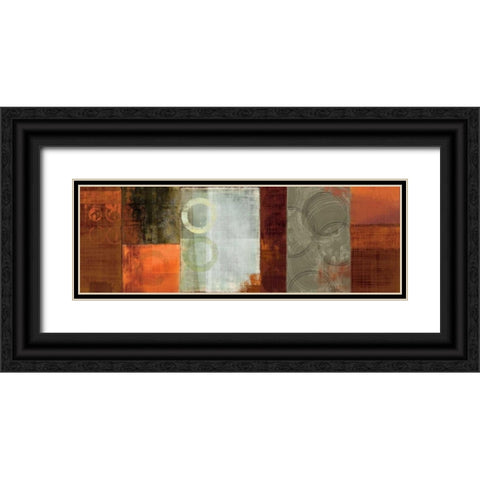 Copper Segments Black Ornate Wood Framed Art Print with Double Matting by PI Studio