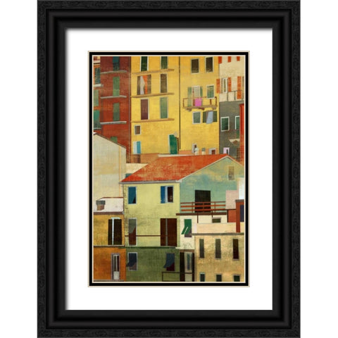 Manarola II Black Ornate Wood Framed Art Print with Double Matting by PI Studio