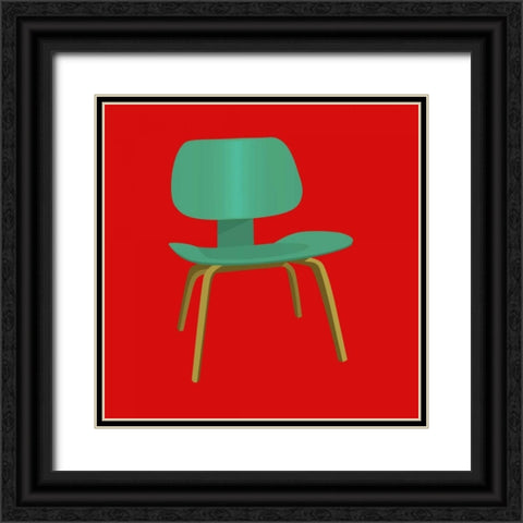Mid Century Chair III Black Ornate Wood Framed Art Print with Double Matting by PI Studio