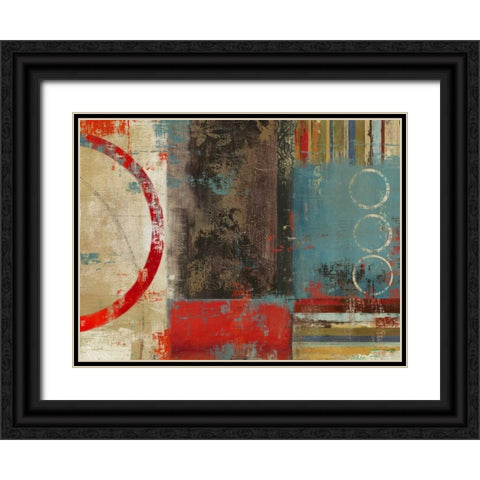 Void Black Ornate Wood Framed Art Print with Double Matting by PI Studio