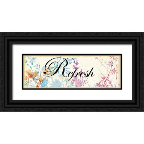 Refresh Wildflowers Black Ornate Wood Framed Art Print with Double Matting by PI Studio