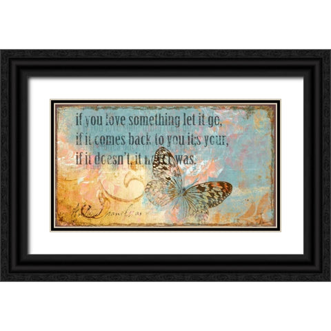 Let it Go Black Ornate Wood Framed Art Print with Double Matting by PI Studio