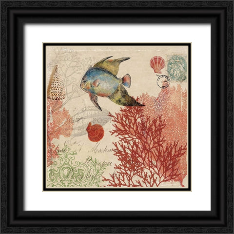 Under the Sea I Black Ornate Wood Framed Art Print with Double Matting by PI Studio