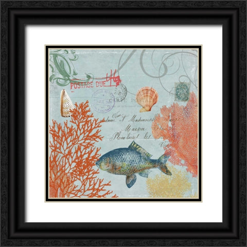 Under the Sea II Black Ornate Wood Framed Art Print with Double Matting by PI Studio