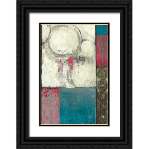 Blue in Motion Black Ornate Wood Framed Art Print with Double Matting by PI Studio