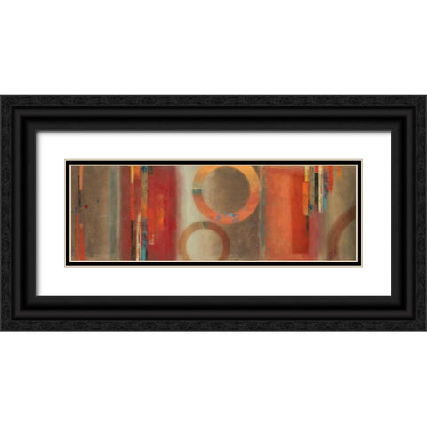 Glow Black Ornate Wood Framed Art Print with Double Matting by PI Studio