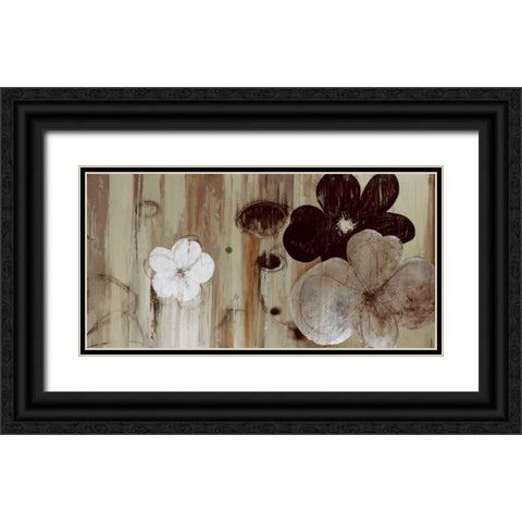 Chocolate and Silver Black Ornate Wood Framed Art Print with Double Matting by PI Studio