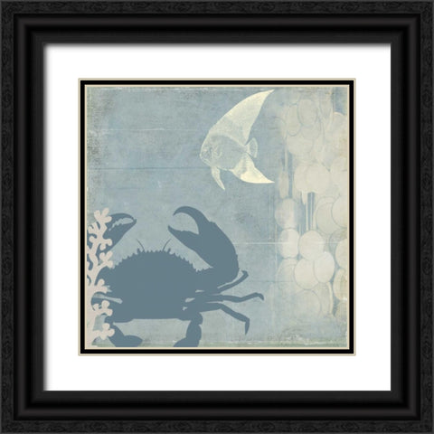 Ocean Life II Black Ornate Wood Framed Art Print with Double Matting by PI Studio