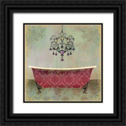 Boudoir Bath II Black Ornate Wood Framed Art Print with Double Matting by PI Studio