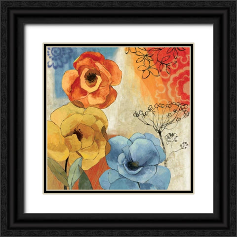 Tangerine Dreams I Black Ornate Wood Framed Art Print with Double Matting by PI Studio