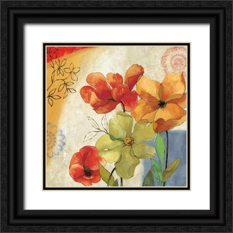 Tangerine Dreams II Black Ornate Wood Framed Art Print with Double Matting by PI Studio