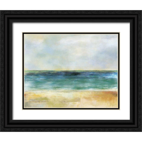 Drifting Black Ornate Wood Framed Art Print with Double Matting by PI Studio