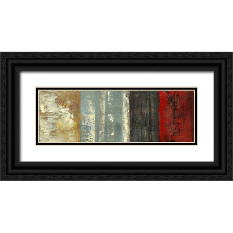 Texture Elements Black Ornate Wood Framed Art Print with Double Matting by PI Studio