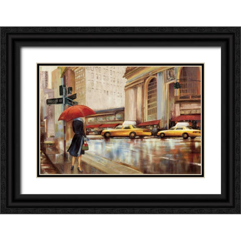 In the City Black Ornate Wood Framed Art Print with Double Matting by PI Studio