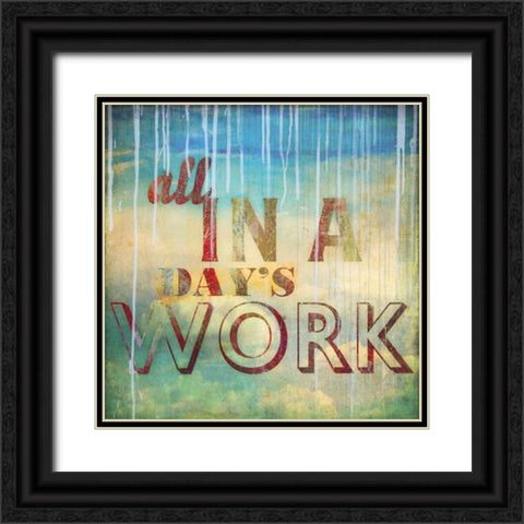 All in a Days Work Black Ornate Wood Framed Art Print with Double Matting by PI Studio