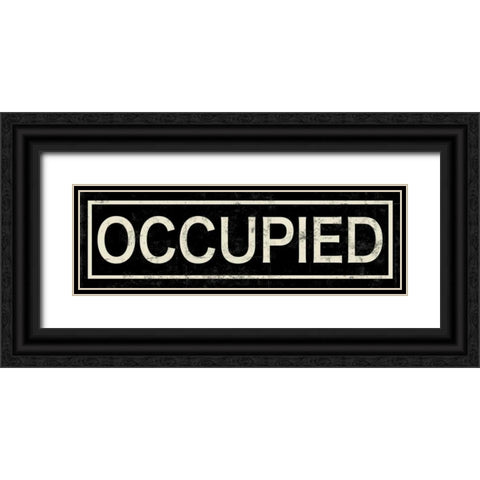 Occupied Black Ornate Wood Framed Art Print with Double Matting by PI Studio