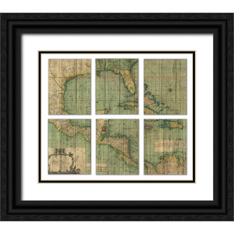 Atlas Black Ornate Wood Framed Art Print with Double Matting by PI Studio