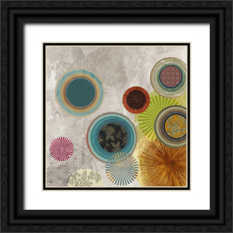 Spherical Sketch II Black Ornate Wood Framed Art Print with Double Matting by PI Studio