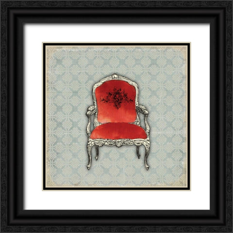 BergÃ¨re II Black Ornate Wood Framed Art Print with Double Matting by PI Studio