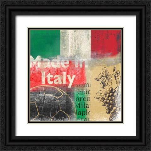 Italy Black Ornate Wood Framed Art Print with Double Matting by PI Studio