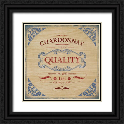 CHARDONNAY Black Ornate Wood Framed Art Print with Double Matting by PI Studio