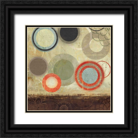 Circles I Black Ornate Wood Framed Art Print with Double Matting by PI Studio