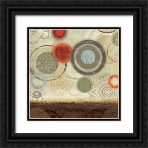 Circles II Black Ornate Wood Framed Art Print with Double Matting by PI Studio