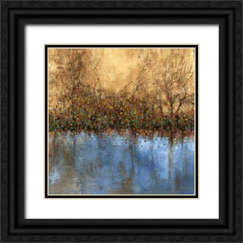 Indigo Landscape Black Ornate Wood Framed Art Print with Double Matting by PI Studio