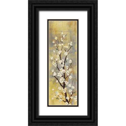 Blossoms II Black Ornate Wood Framed Art Print with Double Matting by PI Studio