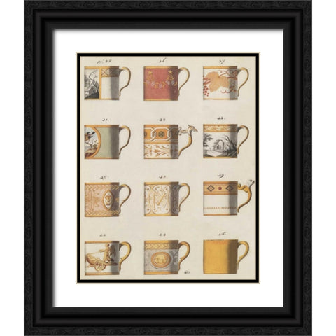 Teacups I Black Ornate Wood Framed Art Print with Double Matting by PI Studio