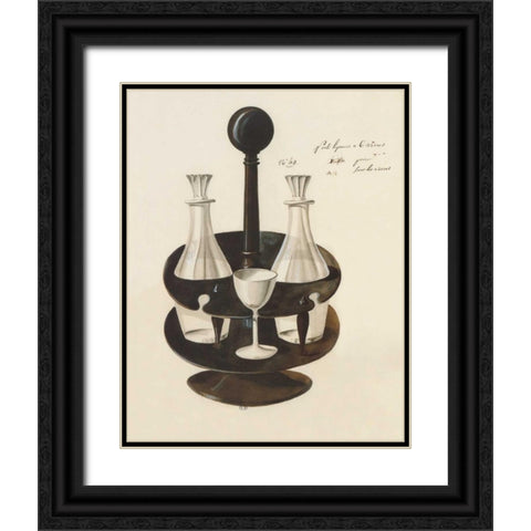 Carafes I Black Ornate Wood Framed Art Print with Double Matting by PI Studio