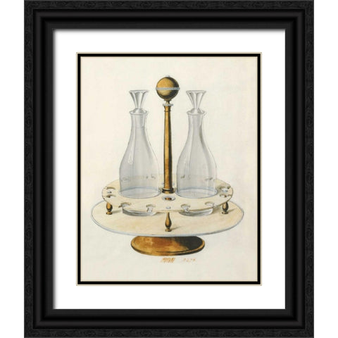 Carafes VI Black Ornate Wood Framed Art Print with Double Matting by PI Studio