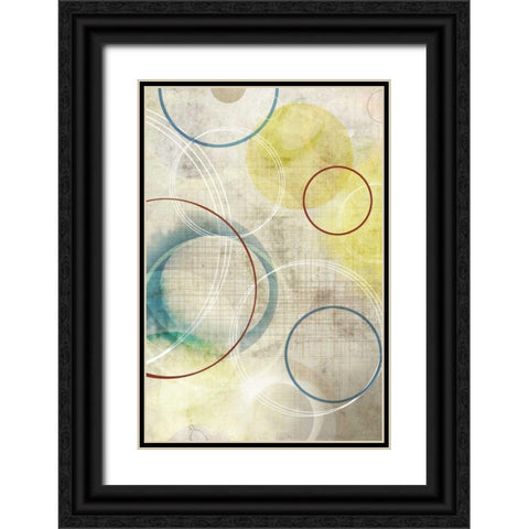 Orbs Black Ornate Wood Framed Art Print with Double Matting by PI Studio