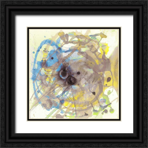 Watercolour Abstract I Black Ornate Wood Framed Art Print with Double Matting by PI Studio