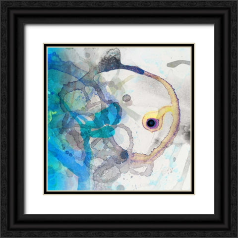 Watercolour Abstract II Black Ornate Wood Framed Art Print with Double Matting by PI Studio