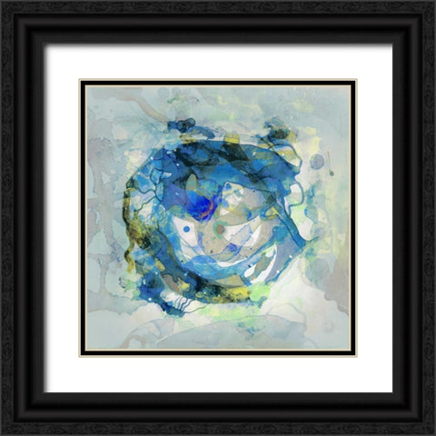 Watercolour Abstract III Black Ornate Wood Framed Art Print with Double Matting by PI Studio