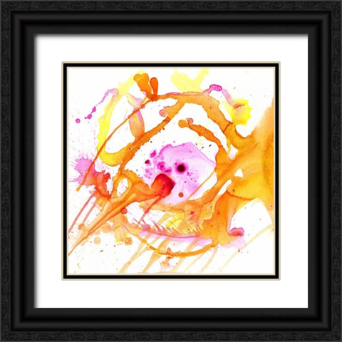 Watercolour Abstract V Black Ornate Wood Framed Art Print with Double Matting by PI Studio