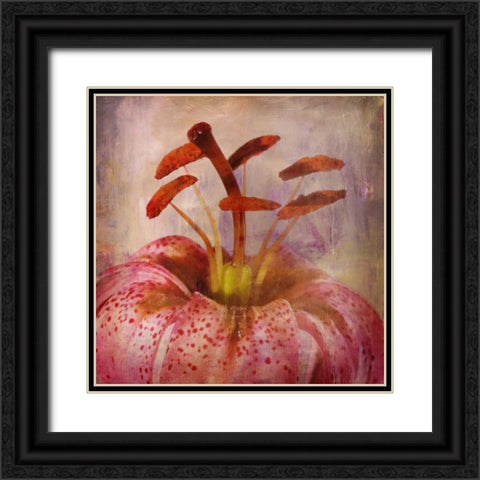 LOVELY LILY I Black Ornate Wood Framed Art Print with Double Matting by PI Studio