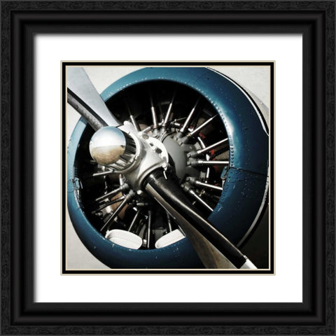 Aeronautical I Black Ornate Wood Framed Art Print with Double Matting by PI Studio