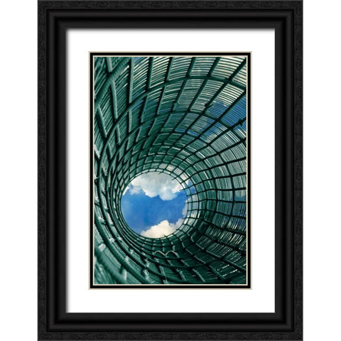 Vertigo Black Ornate Wood Framed Art Print with Double Matting by PI Studio