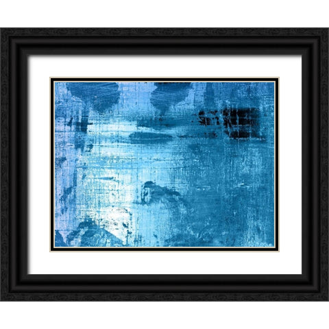 BLEU Black Ornate Wood Framed Art Print with Double Matting by PI Studio