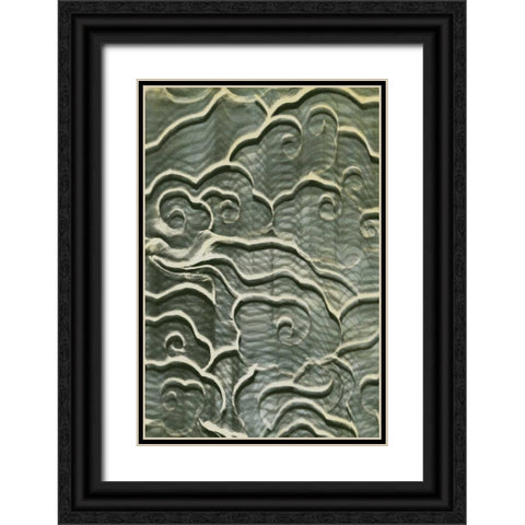 Steel Waves Black Ornate Wood Framed Art Print with Double Matting by PI Studio