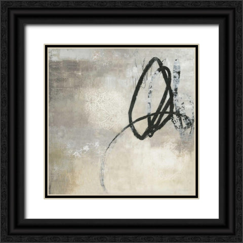 Soft Touch I Black Ornate Wood Framed Art Print with Double Matting by PI Studio