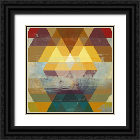 Geometrics II Black Ornate Wood Framed Art Print with Double Matting by PI Studio