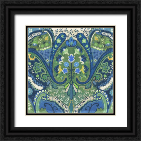 Garden Mosaic I Black Ornate Wood Framed Art Print with Double Matting by PI Studio