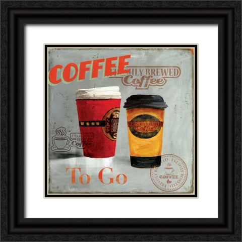 Latte Art  Black Ornate Wood Framed Art Print with Double Matting by PI Studio