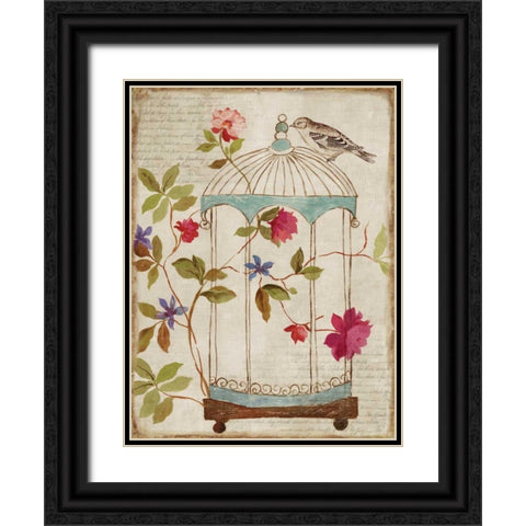 Birds Escape Black Ornate Wood Framed Art Print with Double Matting by PI Studio